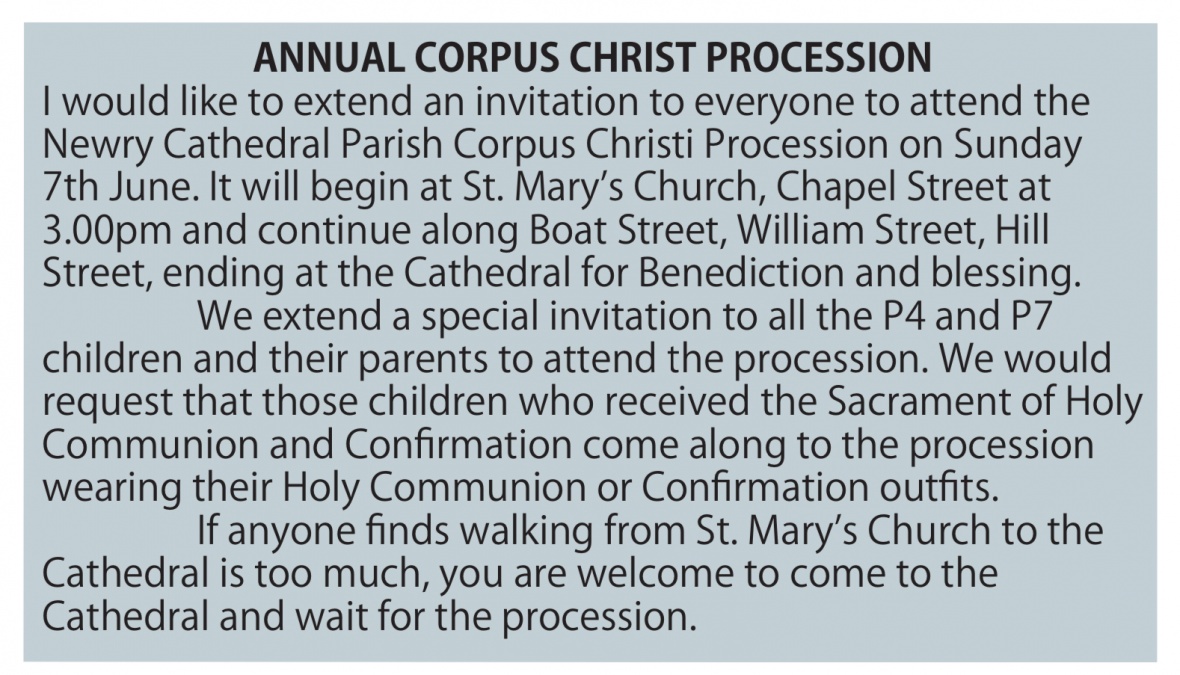 Parish Invitation from Canon Brown 