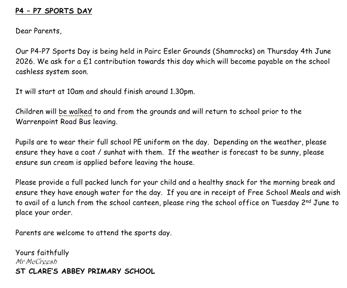 Sports Day P4 - P7