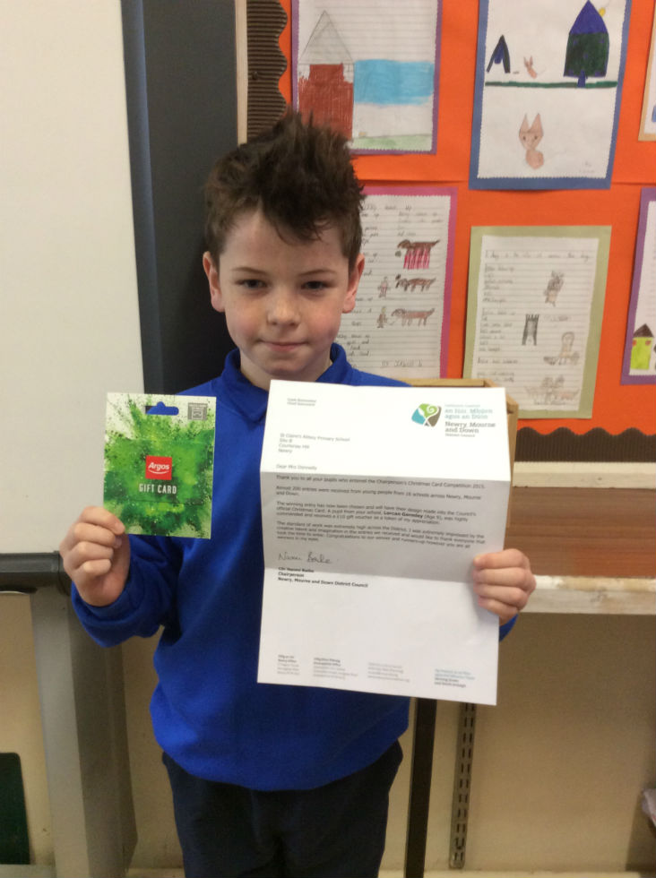 Highly Commended In Newry & Mourne Council's Christmas card Competition.                                 