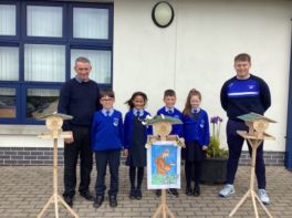 St. Colman's College, Newry make bird feeders for St. Clare's Abbey