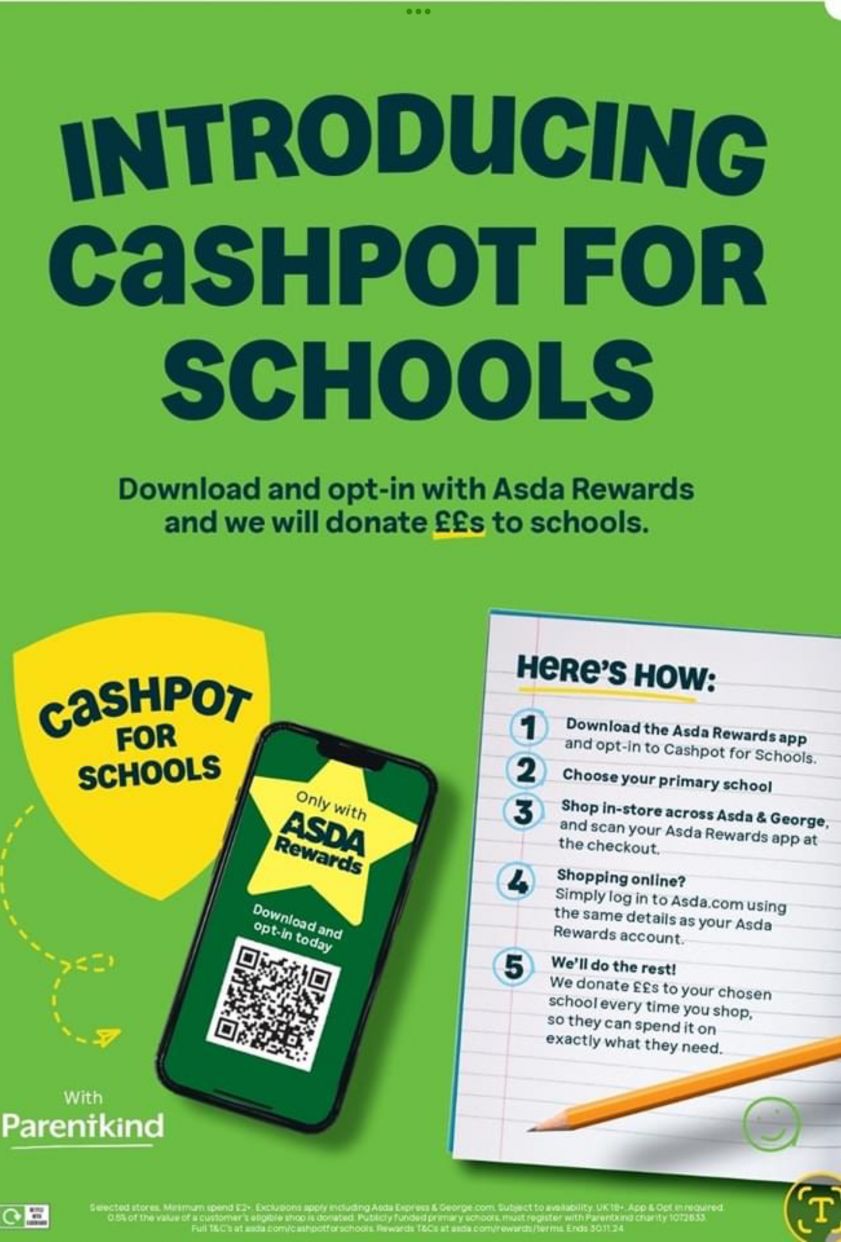 Asda's 'Cashpot for Schools' Initiative